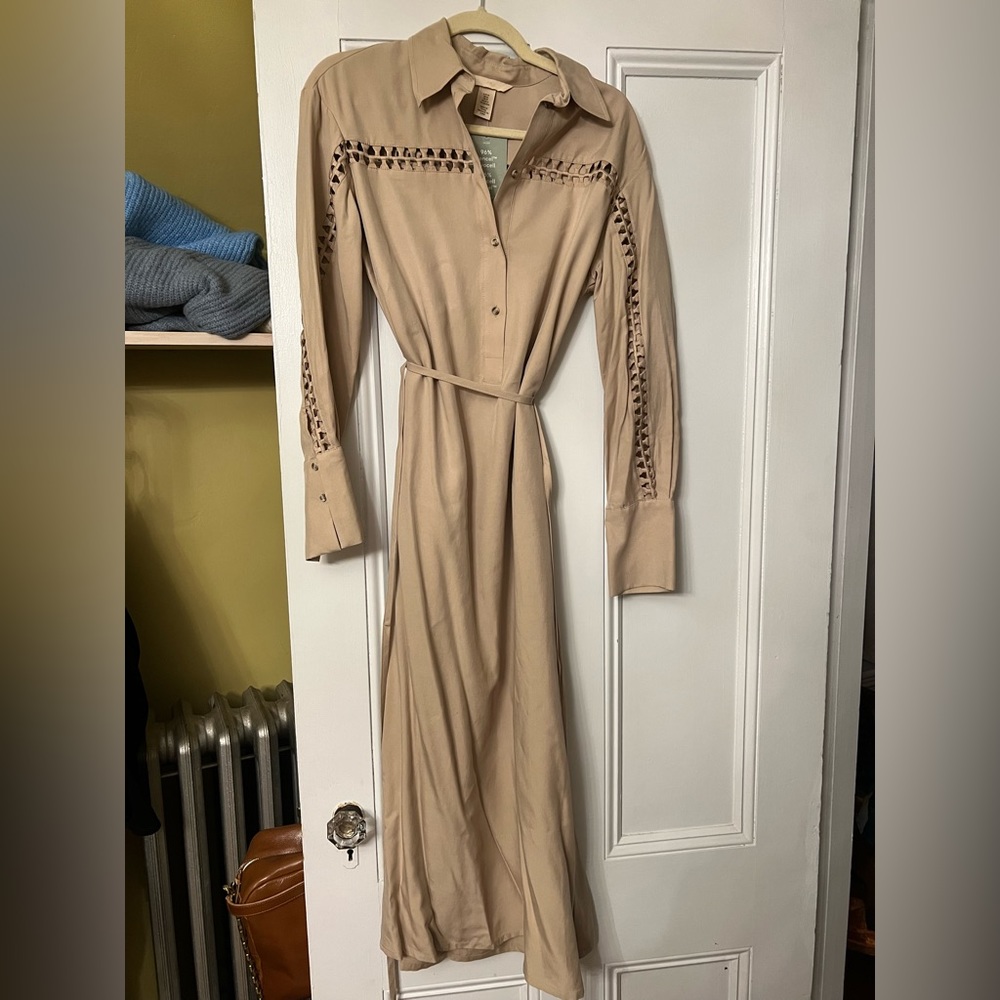 NWT H&M shirt dress with cut outs